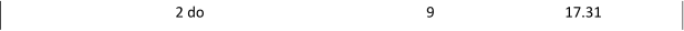 2 do 9 17.31